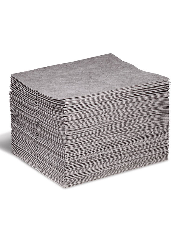 Stack of universal absorbent pads