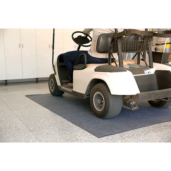 Golf cart garage floor mat