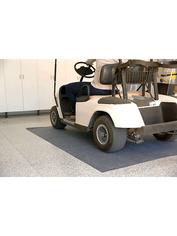 Golf cart garage floor mat
