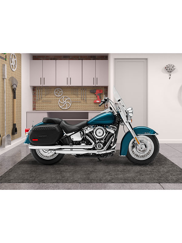 Motorcycle mat for garage floors