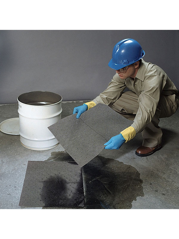 Spill cleanup with super absorbent pads